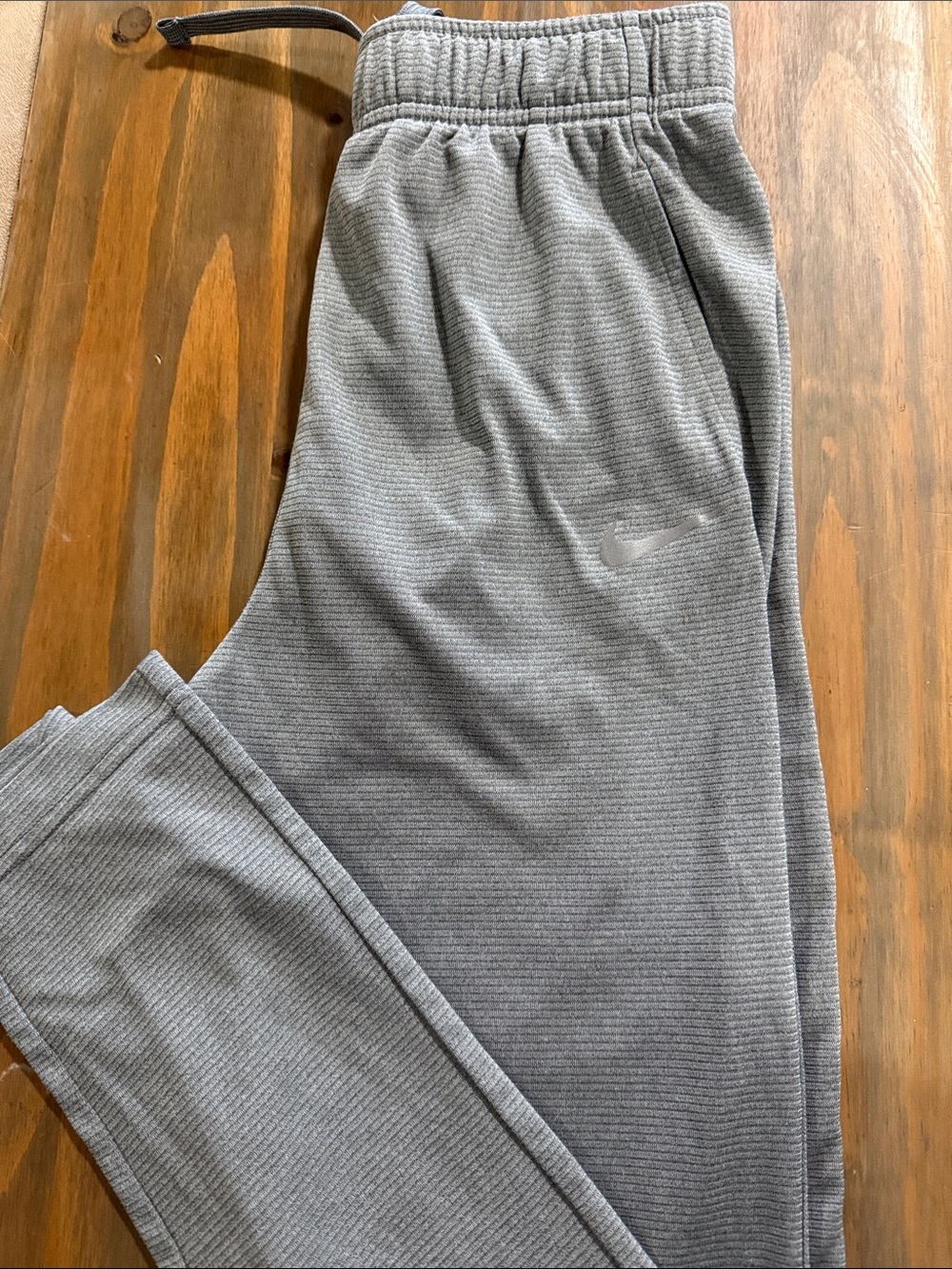 Nike Men's Heather Gray Ribbed Joggers